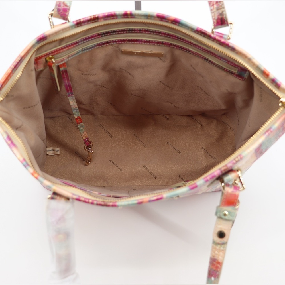 Brahmin Asher Embossed Leather Shoulder Bag Tote NWT Authentic - Picture 13 of 13